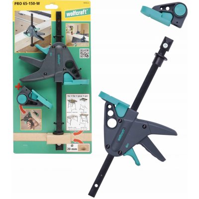 Wolfcraft PRO 65-150W jednoruční svěrka k pracovnímu stolu 3036000 – HobbyKompas.cz