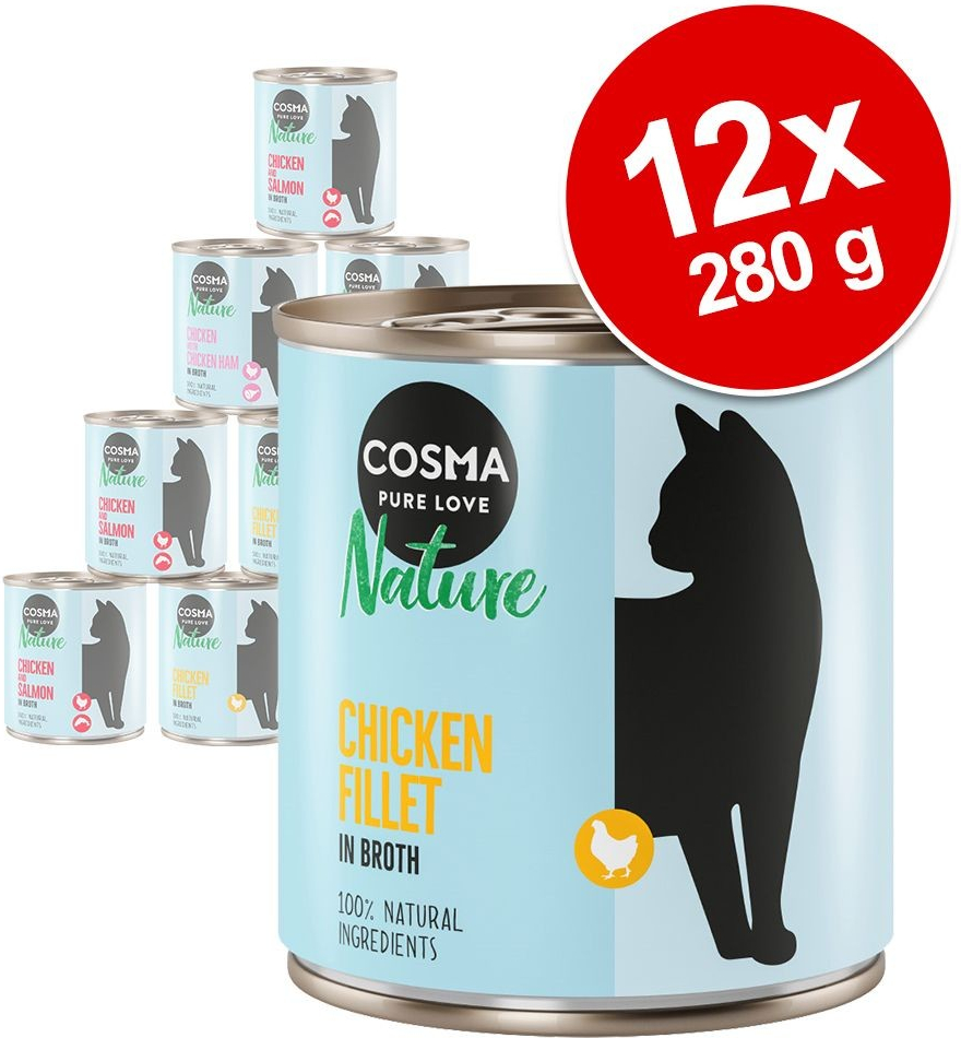 Cosma Nature Kuře & tuňák se sýrem 12 x 280 g