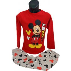 Chlapecké pyžamo Mickey červená šedá