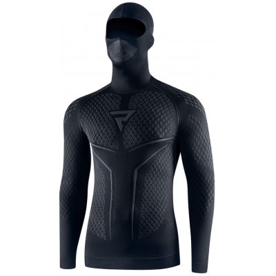 Moto thermo triko s kuklou Rebelhorn Therm II 2in1 Long Sleeve černo-šedá – Zboží Mobilmania