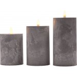 Solight sada LED svíček s časovačem 3x svíčka 10 13 15cm šedá 2xAA – Hledejceny.cz