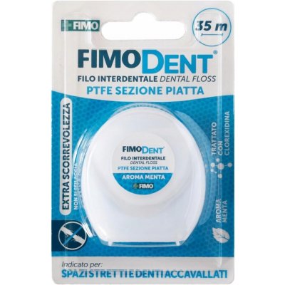 Fimodent Zubní nit plochá PTFE pro úzké mezizubní prostory 35 m – Hledejceny.cz