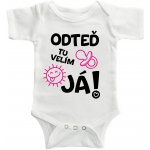 Dětské BODY Odteď tu velím já! potisk Černá Růžová bodýčko BÍLÉ – Hledejceny.cz