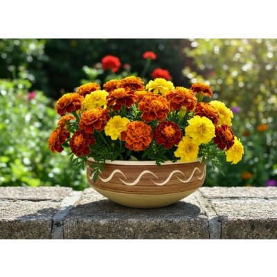 Keramikaportal Keramická mísa na květiny 34cm výška 11cm Hnědá rytá Mrazuvdorná – Hledejceny.cz