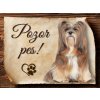 Autovýbava Sport hobby Cedulka Lhasa Apso Pozor pes CP1033 15 x 11 cm