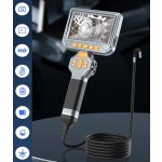 Endoskop 2 kloubový elektricky rotační s HD + auto zaostřování + 5" displej + 6mm kamera s LED + nahrávání na micro SD – Sleviste.cz