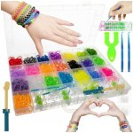 Kruzzel 18082 Gumičky na výrobu náramků 4400 ks tkalcovský stav – Hledejceny.cz