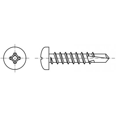 PROFISTYL DIN 7504N šroub samovrtný s půlkulatou hlavou PHILLIPS nerez A2 Varianta: DIN 7504N šroub samovrtný PH A2 3,9x13 – Zbozi.Blesk.cz