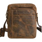 Mercucio hnědá větší pánská kožená taška na zip L250839 – Zboží Mobilmania