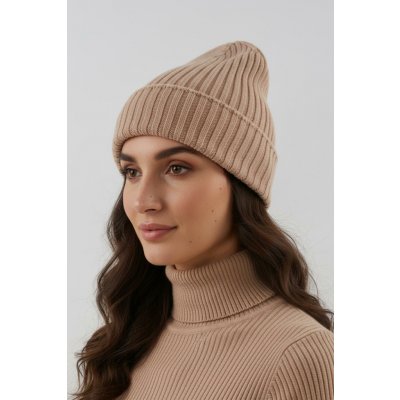 Peca del Sol čepice beanie žebrovaná camel – Hledejceny.cz