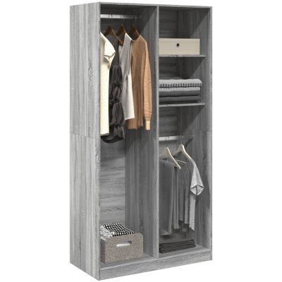 Šatní skříň šedá sonoma 100 x 50 x 200 cm kompozitní dřevo - 11461.3307770 – Sleviste.cz