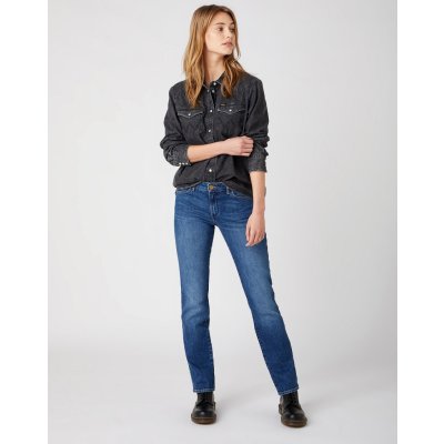 Wrangler dámské Straight Airblue W28TJX386 jeans – Sleviste.cz