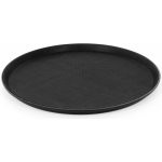 TECHNICA Číšnický tác kulatý o průměru 405 mm protiskluzový černý – Sleviste.cz