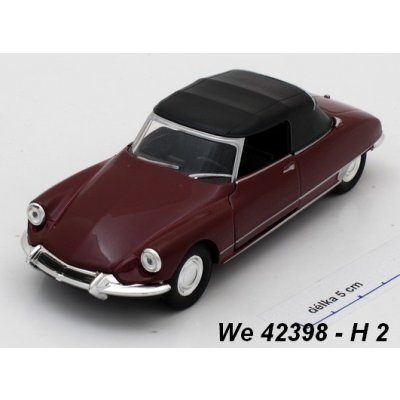 Welly Citroen DS 19 hard top Burgundy 1:36 – Zboží Mobilmania