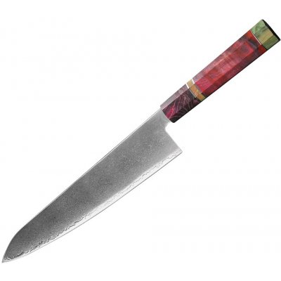 MARMITON Etsu japonský damaškový nůž rukojeť Sandalwood octagon 24 cm – Zbozi.Blesk.cz