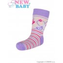 NEW BABY Dětské bavlněné ponožky béžové s motýlem