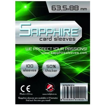 Sapphire Sleeves Green Standard Card Game 63,5 x 88 mm obaly 100 ks