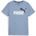 Puma ESS+ 2 Col Logo Tee B světle modro-šedé – Zboží Mobilmania