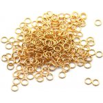Spojovací kroužek 5 x 0,8mm ZLATÁ galvanizace z chirurgické oceli zavřený - Obsah balení 50 ks SO 061 – Hledejceny.cz