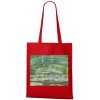 Nákupní taška a košík Plátěná taška Cloude Monet Japonský most červená