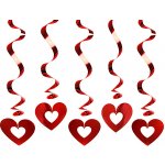 Girlanda Závěsná srdce červená 60cm – Sleviste.cz