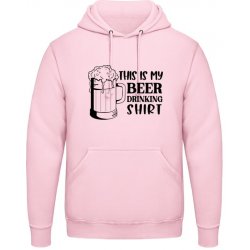 AWDis Hoodie Mikina Toto je moje Pivní Tričko Miminkovská růžová