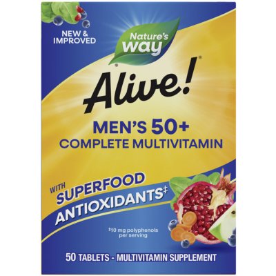 Natures Way Alive! Men's 50+ Complete Multivitamin 50 tablet – Hledejceny.cz