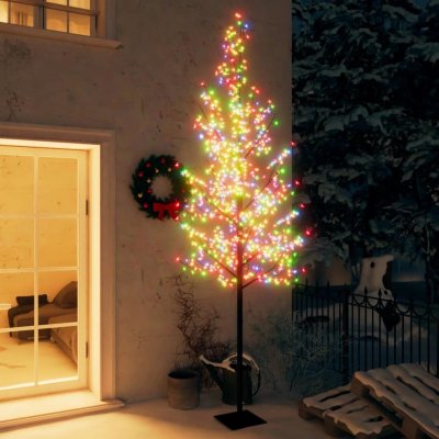 zahrada-XL Vánoční strom 600 LED diod barevné světlo třešňový květ 300 cm