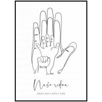 Jen tak z lásky Plakát Naše rodina Rozměr plakátu: 50 x 70 cm, Počet dětí: 2 děti – Sleviste.cz
