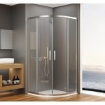 Bruckner, BORG čtvrtkruhová sprchová zástěna 900x900x1950 mm, R550, čiré sklo, 751.090.1 – Zboží Mobilmania