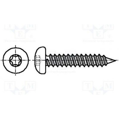BOSSARD 3061880 Vrut; 4,2x13; Hlava: kulatá; Torx®; TX20; nerezavějící ocel A2 – Hledejceny.cz
