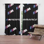 Závěsy MPERFORMANCE černý vzor: 2 ks - 140x250 cm - Sablio – Hledejceny.cz