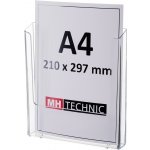 MH Technic s.r.o. Nástěnný zásobník na letáky A4 transparentní – Zboží Dáma