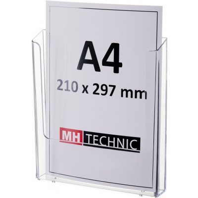 MH Technic s.r.o. Nástěnný zásobník na letáky A4 transparentní – Zboží Dáma