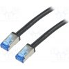 síťový kabel Logilink CQ7063S Patch, S/FTP, 6a, licna, Cu, PE, 3m, černý