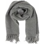 Wooline merino šála Boucle šedá – Zboží Dáma
