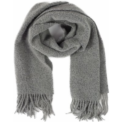 Wooline merino šála Boucle šedá – Zboží Dáma