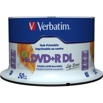 Verbatim DVD+R DL 8,5GB 8x, 50ks (97693)