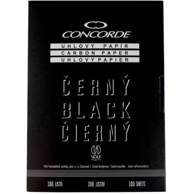 Uhlový papír Concorde A4 25 listů černá – Zboží Dáma
