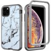 Pouzdro a kryt na mobilní telefon Apple PROTEMIO 22320 DUAL ART odolný kryt kryt Apple iPhone 11 Pro Max GRAY MARBLE