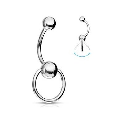 Šperky4U piercing do pupíku banánek pohyblivý BS01035 – Zboží Dáma