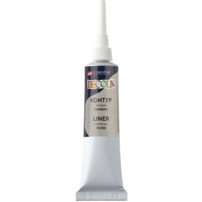 Decola Kontura na textil a hedvábí 18 ml Stříbrná – Zboží Dáma