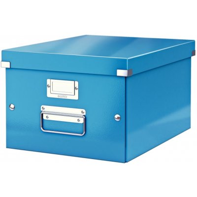 LEITZ Krabice WOW Click-N-Store - A4, univerzální, modrá