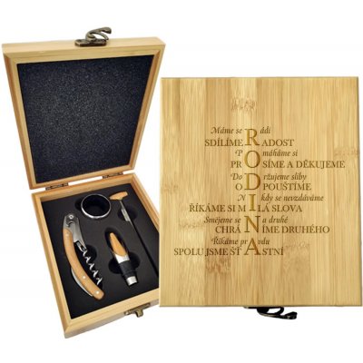 Sablio Dárková sada na víno Rodina 2: 147×168×49 mm – Hledejceny.cz