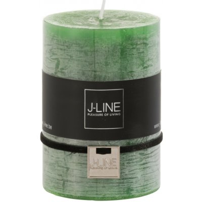 Světle zelená oválná svíčka M - 7*7*10 cm - J-Line by Jolipa – Hledejceny.cz
