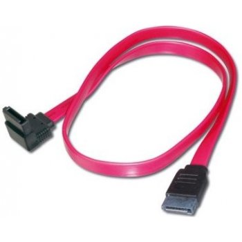 ASSMANN Kabel: SATA SATA vidlice,úhlová zástrčka SATA 500mm červená AK-400104-005-R