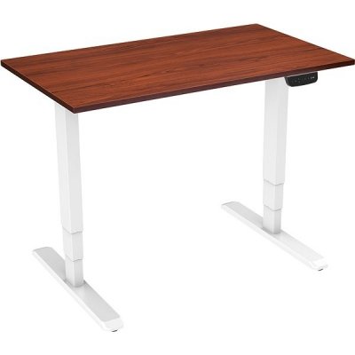 AlzaErgo Table ET1 NewGen bílý + deska TTE-12 120x80cm lamino kaštan