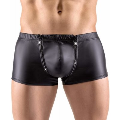 Pánské boxerky z matně černého materiálu se zipy po stranách rozkroku zn. Svenjoyment – Zboží Mobilmania