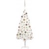 Vánoční stromek vidaXL Umělý vánoční stromek s LED a sadou koulí bílý 120 cm
