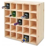 ČistéDřevo Dřevěný regál na víno mříž 52 x 52 x 25 cm 1 ks – HobbyKompas.cz